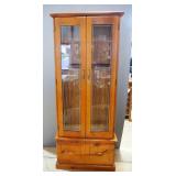 Illuminated Gun Cabinet, Holds 8 Long Arms, With Key, 70" High x 29" Wide x 11" Deep, Light May Need