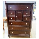 Chest Of Drawers With 8 Drawers And Center Cabinet, 56" High x 40" Wide x 19" Deep