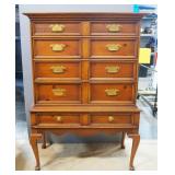 Drexel American Treasure Chest Of Drawers, 6 Drawers, Cabriole Legs, 60" High x 42" Wide x 20" Deep,