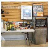 Vintage Gas Pump And Assorted Vintage Petroliana, Includes Cans, Farm Fuels Final/Filters, Handy Oil