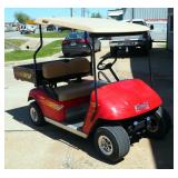 E-Z-Go Textron Golf Cart, With Custom Bed And Sun Shade, Powers Up