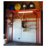 Custom Built Automotive Fluids Dispensing Rack, Approximately 114" x 109" x 36", Barrels Included