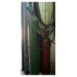 Oxygen & Acetylene Torch Set, Including Tanks, Regulators, Hose And Torch