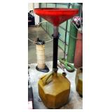 Portable Adjustable Waste Oil Drain, Includes Approximately 10 Gallon Cans With Funnel And Catch Pan