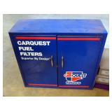 Metal Car Quest 2 Door Wall Cabinet, 23" x 25.5" x 10", Section Cut Out Of Back And Metal Compartmen
