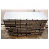 Steel Bench Top Compartmental Hardware Cabinets, With 24 Drawers, Qty 2, 10" x 34" x 12"