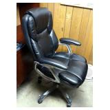 Upholstered Adjustable Office Chair On Wheels