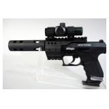 Walther Nighthawk Air Pistol With Walther Sight, CO2 Cartridges, Pellets, Flashlight, In Hard Case