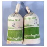 Remington Lead Shot And Partial Shot Bag And Can, Total Approx Weight 65lbs