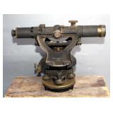 Vintage Keuffel & Esser Co. Surveying Transit, Model 93675, In Original Wood Box, w/ Wood And Metal 