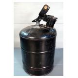 Vintage JustRite Manufacturing Co. Gas Can, 16" Tall, Pressol Pump Oiler, And Vintage Finger Pump Oi