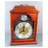  Vintage Winding Mantle Clock, 17" x 12.5" x 8", Face Says Tempus Fugit And Western Germany, Include