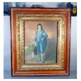 The Blue Boy By Thomas Gainsborough Framed Print, 31.5" x 27.5", And Victorian Boy With Dog And Girl