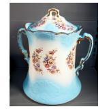 Porcelain Pitcher, Water Basin, Lidded Tureen, Cookie Jar, Mug, And Powder / Trinket Box, Total Qty 