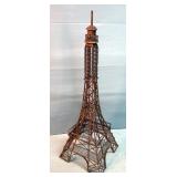 Metal Junkyard Art, Including Gas Plant Stove, Unknown Working Order, And Eiffel Tower, 34" Tall