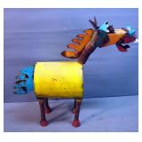 Metal Junkyard Art, Including 22" Tall Peacock, And Bobblehead Style Horse, 24" Tall x 26" Long
