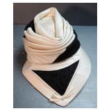 Vintage Harzfelds Miss Alice Fur Hat, And Doris Elegante Asymmetrical Ladies Hat