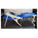 Tommy Bahamas Portable Folding Beach Chair With Drink Holder And Straps For Easy Carry