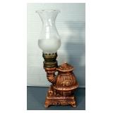 Handled 14" Oil Lamp With Glass Square Base 10" Oil Lamp, 9" Pot Belly Stove, And More, Total Qty 6