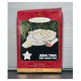 Hallmark Keepsake Star Trek Ornaments Including USS Enterprise, Voice And Light Vorg Cube, Delta Fly