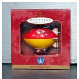 Hallmark Keepsake Ornaments Including Football, Joe Montana, KC Blimp, KC Chiefs Bulb, And More, Tot