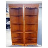 Wood Laminate Corner Shelves, Qty 2, 76" x 25.5" x 15"