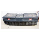 Work Box Poly Vinyl Double Lidded Locking Truck Bed Box, 20" x 60" x 22.5"
