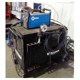 Millermatic 211 MIG Welder, Model # MK251134N, On Vulcan Welding Cart, Including Welding Helmets, We
