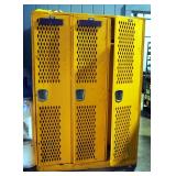 Medart Equipment Inc Single Tier Three Door Locker Unit, 75"x52.5"x16.5"