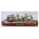 Western Heritage Museum Holdup! Limited Edition Fine Pewter Statue, On Hardwood Base, With COA And B