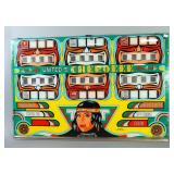 1977 Cherokee Shuffle Alley Arcade Bowler Glass, By Williams/United, 28.75" Wide x 19" High