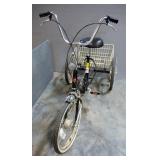 Tri-Fecta 20" Adult Single Speed Folding Tricycle, With Storage Basket