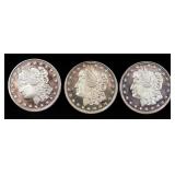 Silver Coins, Qty 3, Each 1 Troy oz .999 Fine Silver, Obverse And Reverse Mimic Morgan Silver Dollar