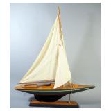 Wood Sailboat Model, On Stand, 31" High x 26" Long