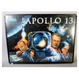 1995 Sega Apollo 13 Pinball Machine Translite Glass, 26.5" Wide x 20" High
