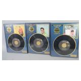 Elvis Presley Collectors Edition Limited Series Numbered 45 RPM Vinyl Records Mounted In Display Cas