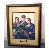 World War I Era Illustrated London News Magazines (See Description), Qty 5, Framed, And Norman Rockw