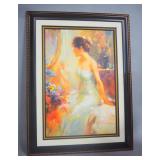 Seated Young Woman Print On Board, Artist