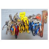 Adjustable Wrenches, Pipe Wrenches, Snips, Pliers, And More, Contents Of 2 Flats