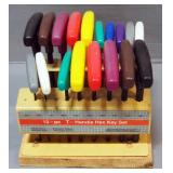 T-Handle Hex Key Sets, Includes 18 Total Hex Keys In 2 Metal Racks