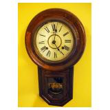 Regulator Battery Powered Pendulum Wall Clock, 20" x 12"