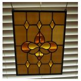 Stained Glass Window Sun Catcher, 16.5" x 12.5"