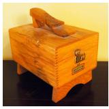 Brass 16" Shoe Stand, Griffin Shinemaster Wood Box Including Griffin Lotion Cream, Kiwi Shoe Polish,