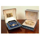 Ladies Gold Toned Timex 17J Wrist Watch, In Original Box With Paperwork & Hamilton 14K Gold Case