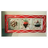 Peggy Karr Glass Dishes Including 9" Tuscany Bowl, Serving Trays, And More, Qty 4