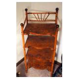 Bamboo And Wood Tiered Curio Shelf, 37" x 17" x 13"