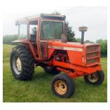 1970s Alice Chalmers 185 Diesel Powered Tractor With Cab, 1824 Hours Showing