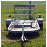 Single Axle ATV/Motorcycle Trailer With Drop Ramp, Approximately 8