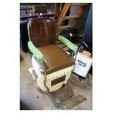 Vintage Theo A Koch Swiveling Barber Chair, 49" x 28.5" x 44"