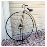 Boneshaker Penny Farthing Bicycle With Stand, Serial 3802128